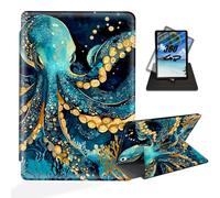 ETLKJVBL for iPad 10th Generation Case, 360 Degree Rotating Stand Cover Multi Angle Viewing, Auto Sleep/Wake, Colorful Octopus Leather Case for iPad (A16) 11th Generation 11 Inch 2025