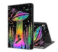 ETLKJVBL for iPad 10th Generation Case, Stand Cover Multi Angle Viewing, Auto Sleep/Wake, Colorful an Alien Spaceship Exquisite Leather for iPad Case 10th Generation 10.9 Inch
