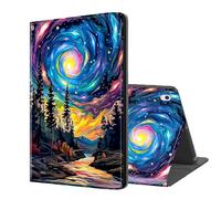 ETLKJVBL for iPad 10th Generation Case, Stand Cover Multi Angle Viewing, Auto Sleep/Wake, Starry Colorful Aurora Exquisite Leather for iPad Case 10th Generation 10.9 Inch