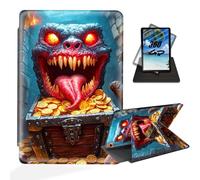 ETLKJVBL for iPad 9th/ 8th/ 7th Generation 10.2 Inch (2021/2020/2019 Release) Case - 360 Degree Rotating Stand Cover, Auto Sleep/Wake, Monster Guarding Treasure Chest