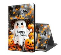 ETLKJVBL for iPad A16 Case, Stand Cover Multi Angle Viewing, Auto Sleep/Wake, Happy Spooky Season Spectres Pumpkins Exquisite Leather for iPad 11th Generation Case