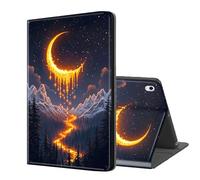 ETLKJVBL for iPad A16 Case, Stand Cover Multi Angle Viewing, Auto Sleep/Wake, Moon Shining Brightly in Sky Exquisite Leather for iPad 11th Generation Case