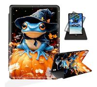 ETLKJVBL for iPad Air 11 Inch Case 2025, 360 Degree Rotating, Multi - Angle Viewing, Auto Sleep/Wake, Wizard Frog on Pumpkin Exquisite Leather Case for iPad Air 11 Inch 2025/2024