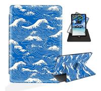 ETLKJVBL for iPad Air 13 Inch Case 2024, 360 Degree Rotating, Multi - Angle Viewing, Auto Sleep/Wake, Blue Waves Exquisite Leather Case for iPad Air 13 Inch 2024 Tablet
