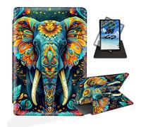 ETLKJVBL for iPad Air 13 Inch Case 2024, 360 Degree Rotating, Multi - Angle Viewing, Auto Sleep/Wake, Colorful Elephant Exquisite Leather Case for iPad Air 13 Inch 2024 Tablet