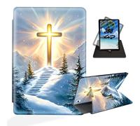 ETLKJVBL for iPad Air 13 Inch Case 2024, 360 Degree Rotating, Multi - Angle Viewing, Auto Sleep/Wake, Cross Shining Brightly in Sky Exquisite Leather Case for iPad Air 13 Inch 2024 Tablet
