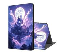 ETLKJVBL for iPad Air 13 Inch Case 2024, Auto Sleep/Wake, Moon Shining on Castle Multiple Angles Viewing Folio Stand Case for iPad Air 13 Inch 2024 Tablet