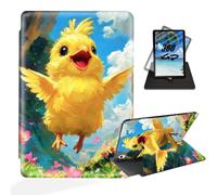 ETLKJVBL for iPad Air 13 Inch Case 2025, 360 Degree Rotating, Multi - Angle Viewing, Auto Sleep/Wake, Cheerful Chick Flying in Flower Field Exquisite Leather Case for iPad Air 13 Inch 2025/2024