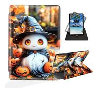 ETLKJVBL for iPad Air 13 Inch Case 2025, 360 Degree Rotating, Multi - Angle Viewing, Auto Sleep/Wake, Spectres in Witch Hat with Pumpkins Exquisite Leather Case for iPad Air 13 Inch 2025/2024