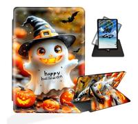 ETLKJVBL for iPad Air 13 Inch Case 2025, 360 Degree Rotating, Multi - Angle Viewing, Auto Sleep/Wake, Spooky Season Spectres with Witch Hat Exquisite Leather Case for iPad Air 13 Inch 2025/2024