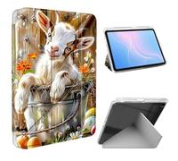 ETLKJVBL for iPad Air 3rd Generation/iPad Pro 10.5 Inch Case, Slim Clear Cover with Pencil Holder, Multi-Angle Y-Stand, Auto Sleep/Wake, Cute Baby Goat Lightweight Tablet Case
