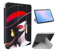 ETLKJVBL for iPad Air 3rd Generation/iPad Pro 10.5 Inch Case, Slim Clear Cover with Pencil Holder, Multi-Angle Y-Stand, Auto Sleep/Wake, Beautiful Woman Lightweight Tablet Case