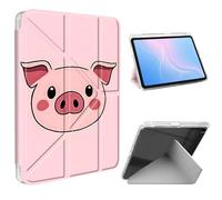 ETLKJVBL for iPad Air 3rd Generation/iPad Pro 10.5 Inch Case, Slim Clear Cover with Pencil Holder, Multi-Angle Y-Stand, Auto Sleep/Wake, Cute Pink Pig Lightweight Tablet Case