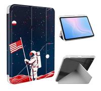 ETLKJVBL for iPad Air 3rd Generation/iPad Pro 10.5 Inch Case, Slim Clear Cover with Pencil Holder, Multi-Angle Y-Stand, Auto Sleep/Wake, Astronaut Landing Lightweight Tablet Case