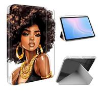 ETLKJVBL for iPad Air 3rd Generation/iPad Pro 10.5 Inch Case, Slim Clear Cover with Pencil Holder, Multi-Angle Y-Stand, Auto Sleep/Wake, Beautiful Black Woman Lightweight Tablet Case