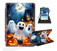 ETLKJVBL for iPad Air 5th/ 4th Generation Case, 360 Degree Rotating, Multi - Angle Viewing, Auto Sleep/Wake, Fright-Fall Phantoms & Pumpkins Leather Case for iPad Air 5th/ 4th Generation