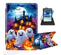 ETLKJVBL for iPad Air 5th/ 4th Generation Case, 360 Degree Rotating, Multi - Angle Viewing, Auto Sleep/Wake, Cheerful Spectres by Haunted House Leather Case for iPad Air 5th/ 4th Generation
