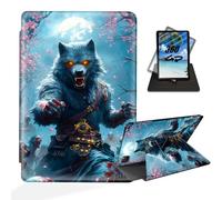 ETLKJVBL for iPad Air 5th/ 4th Generation Case, 360 Degree Rotating, Multi - Angle Viewing, Auto Sleep/Wake, Werewolf Fighting Zombies Leather Case for iPad Air 5th/ 4th Generation
