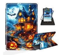 ETLKJVBL for iPad Air 5th/ 4th Generation Case, 360 Degree Rotating, Multi - Angle Viewing, Auto Sleep/Wake, Spooky Season Haunted House at Night Leather Case for iPad Air 5th/ 4th Generation