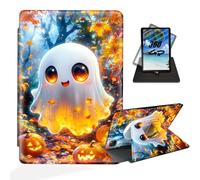 ETLKJVBL for iPad Air 5th/ 4th Generation Case, 360 Degree Rotating, Multi - Angle Viewing, Auto Sleep/Wake, Cute Spectres in Autumn Forest Leather Case for iPad Air 5th/ 4th Generation