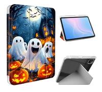 ETLKJVBL for iPad Pro 11 Inch Case (1st/2nd/3rd/4th Gen), Slim Clear Cover with Pencil Holder, Multi-Angle Y-Stand, Auto Sleep/Wake, Fright-Fall Phantoms & Pumpkins Lightweight Tablet Case