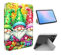 ETLKJVBL for iPad Pro 11 Inch Case (1st/2nd/3rd/4th Gen), Slim Clear Cover with Pencil Holder, Multi-Angle Y-Stand, Auto Sleep/Wake, Three Cute Gnomes Lightweight Tablet Case