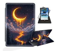ETLKJVBL for iPad Pro 11 Inch Case 2024, 360 Degree Rotating, Multi - Angle Viewing, Auto Sleep/Wake, Moon Shining Brightly in Sky Exquisite Leather Case for iPad Pro 11 Inch 2024 Tablet