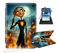 ETLKJVBL for iPad Pro 11 Inch Case 2024, 360 Degree Rotating, Multi - Angle Viewing, Auto Sleep/Wake, Skeleton in Spooky Season Town Exquisite Leather Case for iPad Pro 11 Inch 2024 Tablet