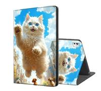 ETLKJVBL for iPad Pro 11 Inch Case 2025, Auto Sleep/Wake, Giant Cat in The City Multiple Angles Viewing Folio Stand Case for iPad Pro 11 Inch 2025 Tablet