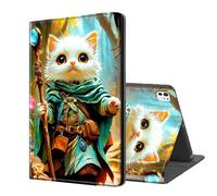 ETLKJVBL for iPad Pro 11 Inch Case 2025, Auto Sleep/Wake, Wizard Cat with Staff in Woods Multiple Angles Viewing Folio Stand Case for iPad Pro 11 Inch 2025 Tablet