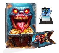 ETLKJVBL for iPad Pro 11 Inch Case (M5) 2025, 360 Degree Rotating, Multi - Angle Viewing, Auto Sleep/Wake, Monster Guarding Treasure Chest Leather Case for iPad Pro 11 Inch 2025