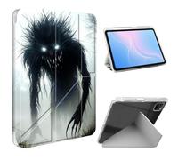 ETLKJVBL for iPad Pro 12.9 Inch Case, Slim Clear Cover with Pencil Holder, Multi-Angle Y-Stand, Auto Sleep/Wake, Shadow Creature in Misty Woods Lightweight Tablet Case
