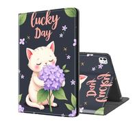ETLKJVBL for iPad Pro 13 Inch Case 2024, Auto Sleep/Wake, Lucky Day Cat Multiple Angles Viewing Folio Stand Case for iPad Pro 13 Inch 2024 Tablet