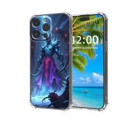 ETLKJVBL for iPhone 14 Pro Case, Dark Armored Figure in Ice Cave High-Definition Painted Back Cover with Soft Transparent TPU Bumper, Shockproof Protective for iPhone 14 Pro Phone Case