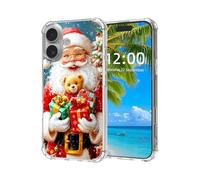 ETLKJVBL for iPhone 16 Plus Case, Red-Clad Festive Figure High-Definition Painted Back Cover with Soft Transparent TPU Bumper, Shockproof Protective for iPhone 16 Plus Phone Case