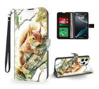 ETLKJVBL for iPhone 16 Pro Case Wallet with Card Holder, Cute Little Squirrel Magnetic Snap and RFID Blocking Leather Flip Cover/Kickstand for iPhone 16 Pro Case