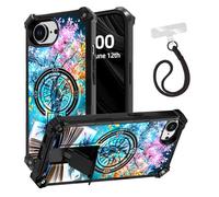 ETLKJVBL for iPhone 16E Case, Colorful Tree Growing in The Book ArmorShield Military Grade Shockproof, Hidden Kickstand, Detachable Wrist Strap Protective Cover