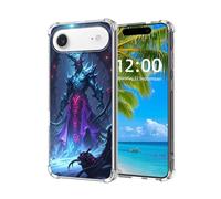 ETLKJVBL for iPhone 17 Air Case, Dark Armored Figure in Ice Cave High-Definition Painted Back Cover with Soft Transparent TPU Bumper, Shockproof Protective for iPhone 17 Air Phone Case
