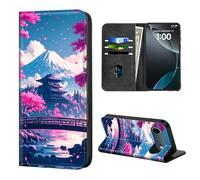 ETLKJVBL for iPhone 17 Air Case Wallet with Card Holder, Japanese Landscape with Fuji Sakura Stylish PU Leather Phone Case with Kickstand - Secure RFID Blocking & Magnetic Flip Cover
