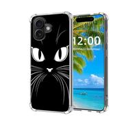 ETLKJVBL for iPhone 17 Case, Mysterious Cat Eyes in The Dark High-Definition Painted Back Cover with Soft Transparent TPU Bumper, Shockproof Protective for iPhone 17 Phone Case