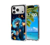 ETLKJVBL for iPhone 17 Pro Case, Dandelion Flowers with Seeds High-Definition Painted Back Cover with Soft Transparent TPU Bumper, Shockproof Protective for iPhone 17 Pro Phone Case