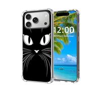 ETLKJVBL for iPhone 17 Pro Case, Mysterious Cat Eyes in The Dark High-Definition Painted Back Cover with Soft Transparent TPU Bumper, Shockproof Protective for iPhone 17 Pro Phone Case