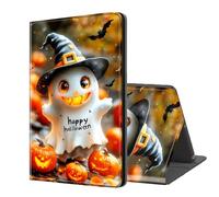 ETLKJVBL for Kindle 2019 10th Generation Case, Auto Sleep/Wake, Spooky Season Spectres with Witch Hat Multiple Angles Viewing Folio Stand Case for 6'' for Kindle 10th Generation 2019 Release