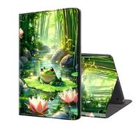 ETLKJVBL for Kindle Fire 7 Case 2019/2017 Release 9th/7th Gen, Auto Sleep/Wake, Frog on Lily Pad in Bamboo Stream Multiple Angles Viewing Folio Stand Exquisite Leather Case for Kindle Fire 7