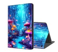 ETLKJVBL for Kindle Fire 7 Tablet Case 2019/2017 Release 9th/7th Gen, Auto Sleep/Wake, Forest with Glowing Mushrooms Multiple Angles Viewing Folio Stand Exquisite Leather Case for Kindle Fire 7