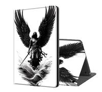 ETLKJVBL for Kindle Fire 7 Tablet Case 2019/2017 Release 9th/7th Gen, Auto Sleep/Wake, Winged Figure with Sword in Waves Multiple Angles Viewing Folio Stand Exquisite Leather Case for Kindle Fire 7
