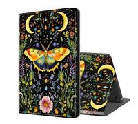 ETLKJVBL for Kindle Fire HD 8 2017/2018 Release Case, Auto Sleep/Wake, Moon Moth Surrounded by Plants Multiple Angles Viewing Folio Stand Exquisite Leather Case for Kindle Fire HD 8 2018