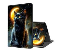 ETLKJVBL for Kindle Paperwhite 10th Generation Case 2018, Auto Sleep/Wake, Black Cat by Crescent Moon Multiple Angles Viewing Folio Stand Case for 6" Kindle Paperwhite (10th Gen, 2018)