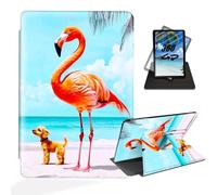 ETLKJVBL for Kindle Paperwhite 11th Generation 2021 Case, 360 Degree Rotating, Auto Sleep/Wake, Cute Pink Flamingo and Dog Exquisite Leather Case for Kindle Paperwhite 11th Generation 2021
