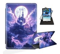 ETLKJVBL for Kindle Paperwhite 2024/ Kindle Colorsoft 2024 Case, 360 Degree Rotating, Auto Sleep/Wake, Moon Shining on Castle Exquisite Leather Case for Kindle Paperwhite 12th Generation 7"